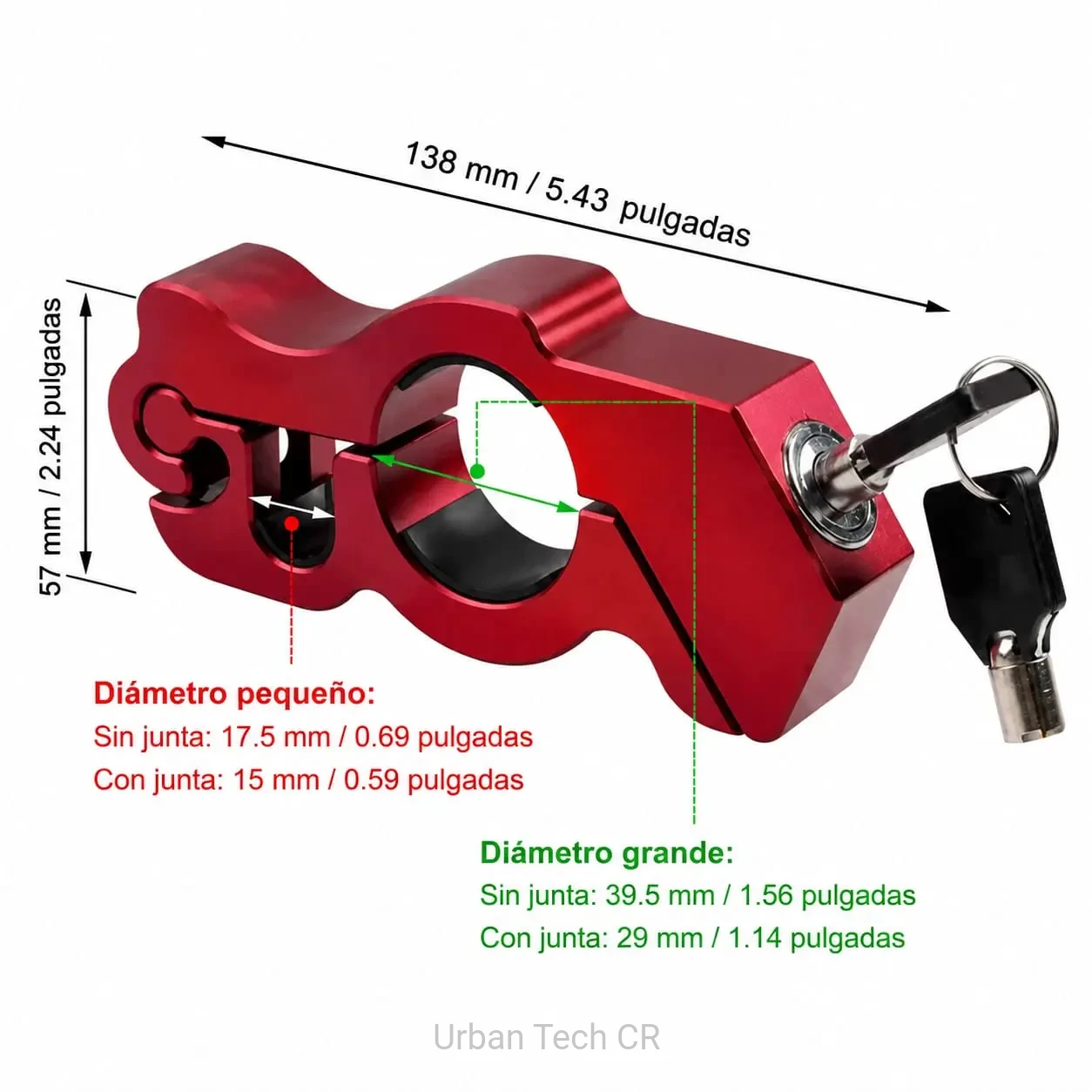 Candado Antirrobo para Manillar de Moto - Imagen 6